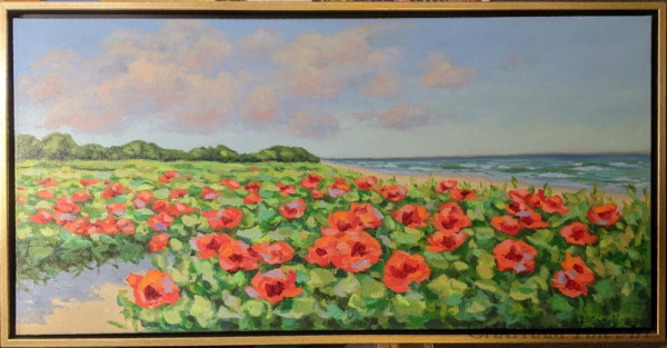 82917c_poppies_on_blue_24x48
